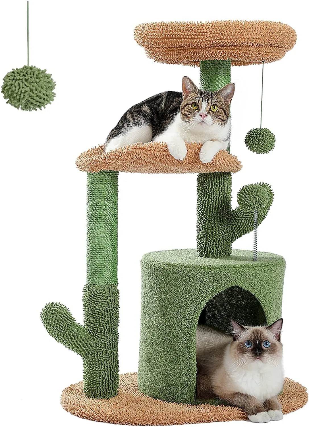 Climbing Frame Cat Nest Tree 32-inch Cactus Cat Climbing Frame - www.Shopthatapp.com