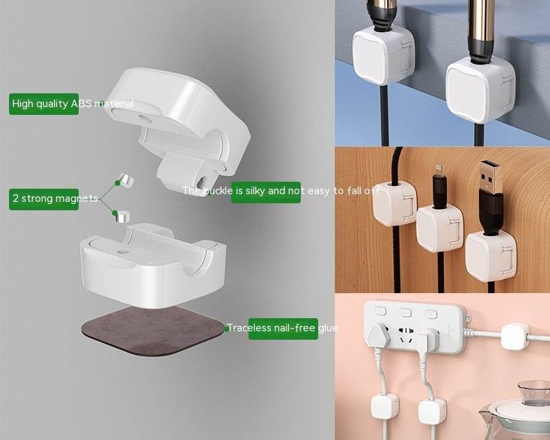 Under  Desk Cable Management System Wire Magnetic Cable Organizer - www.Shopthatapp.com