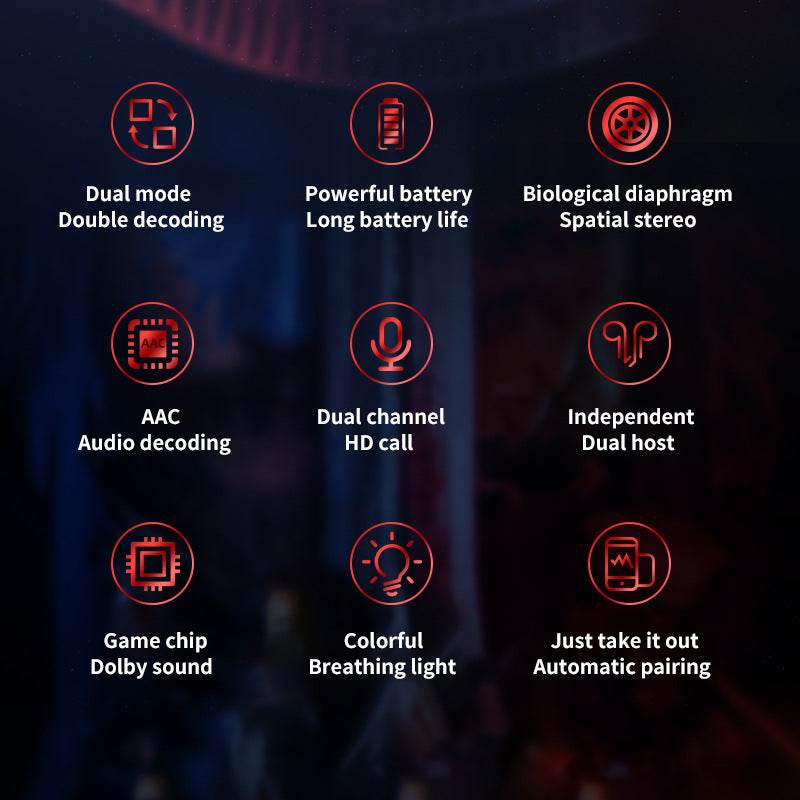 TWS Wireless Gaming Earbuds True Wireless Bluetooth earphone E-sports in-ear device low latency - www.Shopthatapp.com