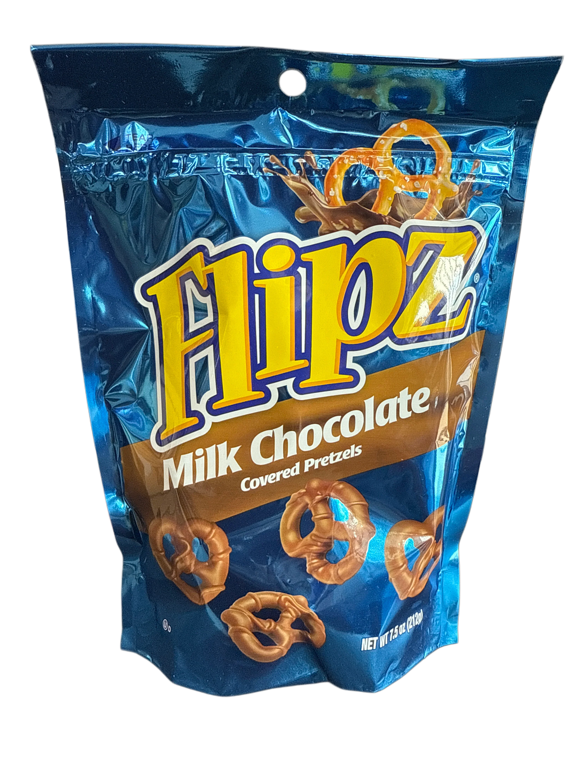 Flipz Milk Chocolate Covered Pretzels 212G - U.S Edition - www.Shopthatapp.com