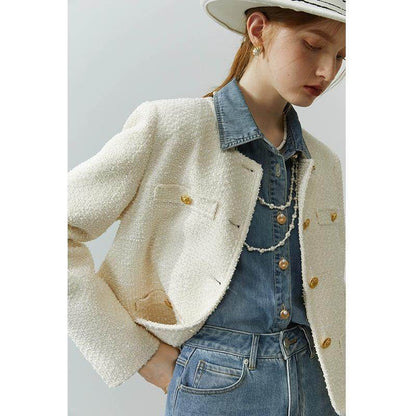 Blue Soft Denim Shirt Jacket Women's Long Sleeve Bandage Denim Dress Top - www.Shopthatapp.com
