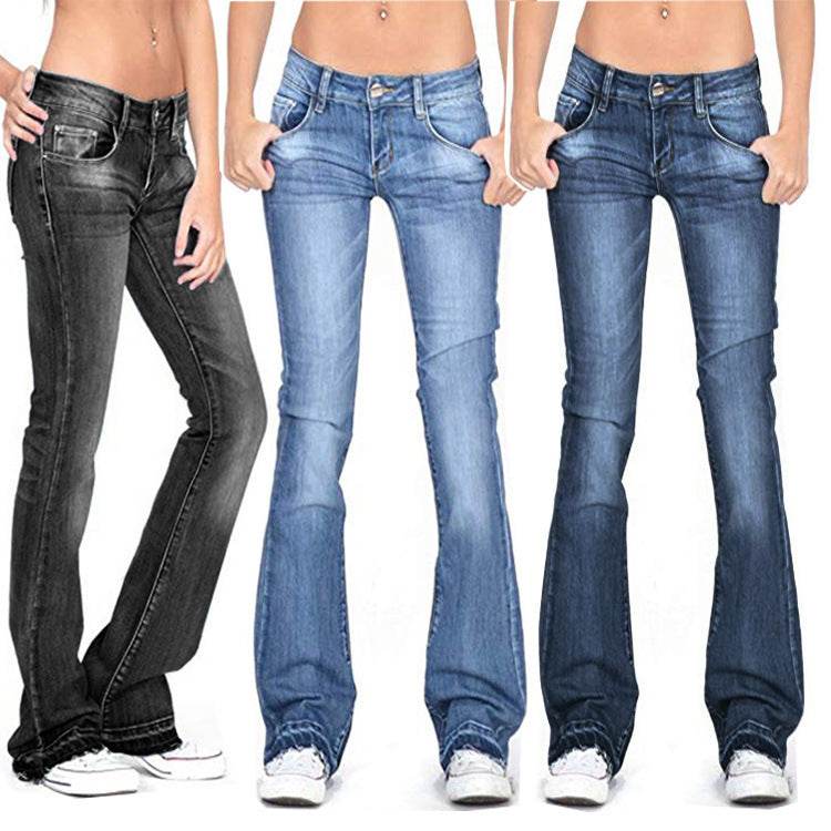 Women Bootcut Jeans Pant flared leg Trousers - www.Shopthatapp.com