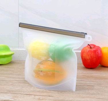 Reusable Silicone food storage bag vacuum sealed bag