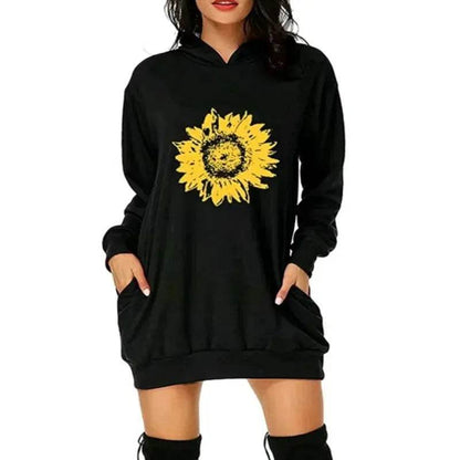 Christmas hot sale printed mid-length pocket hooded long-sleeved sweater - www.Shopthatapp.com