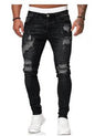 Slim fit Ripped Straight leg denim Jean Pant trousers for men - www.Shopthatapp.com