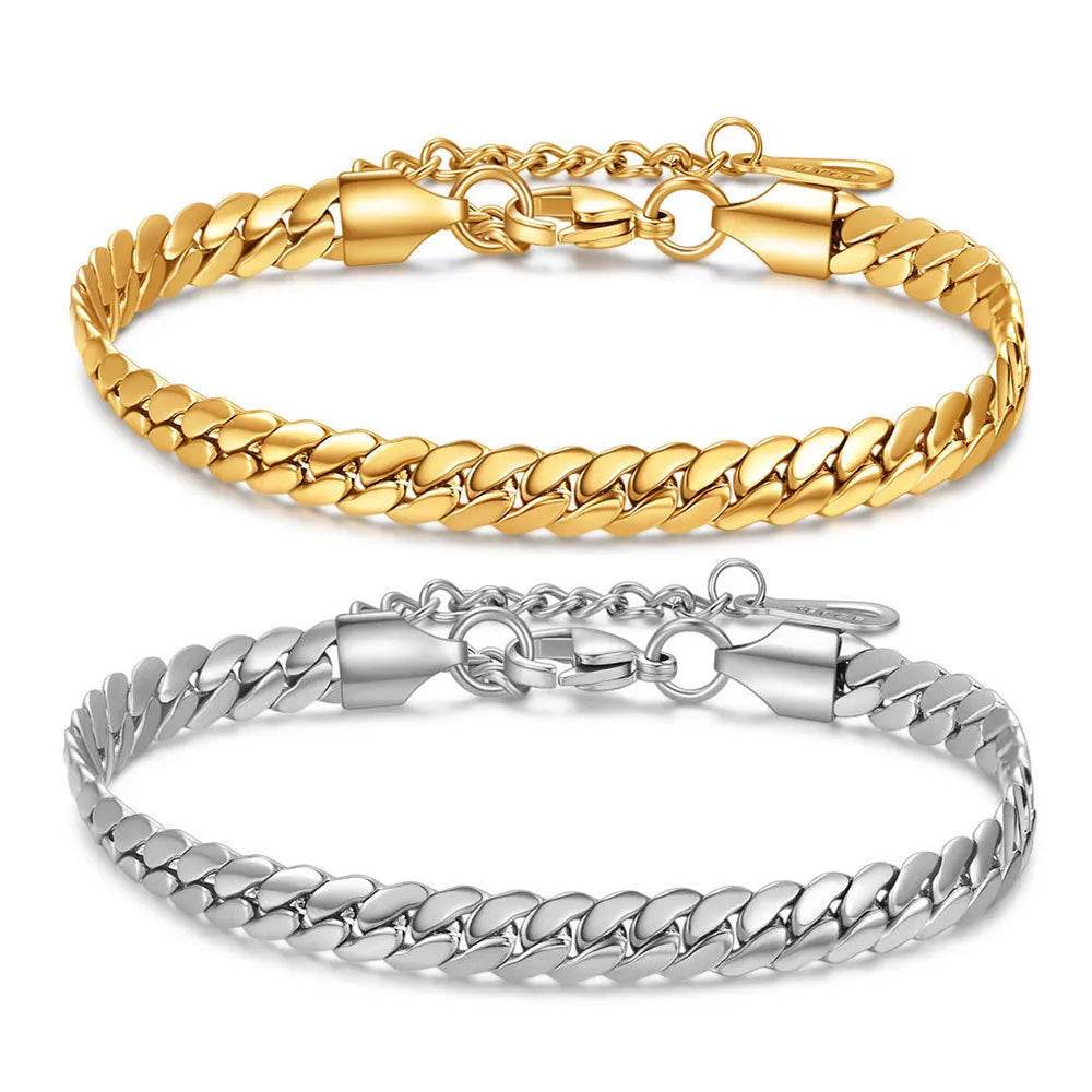 Fashion All-matching Cuban Link Chain Bracelet - www.Shopthatapp.com