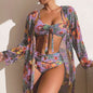 Women's Long Blouse Split Bikini Plus Size Suit - www.Shopthatapp.com
