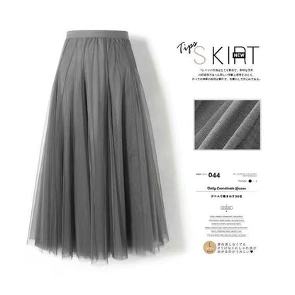 Pleated Mesh Midi Skirt – Women's Prairie Swing Skirt - www.Shopthatapp.com