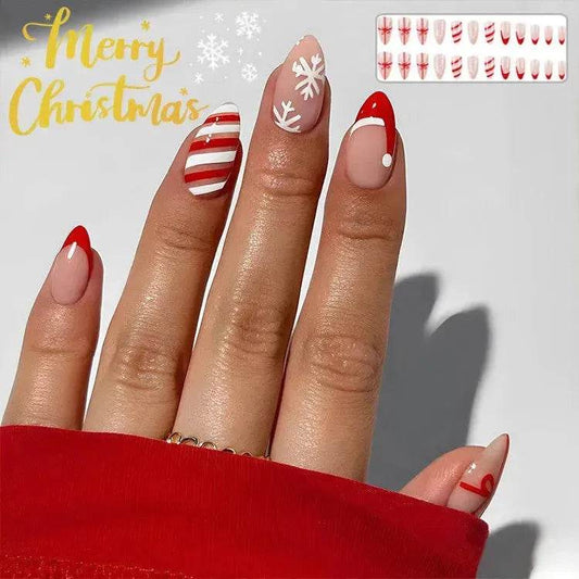 24pcs Christmas False Nail Decal stickers - www.Shopthatapp.com