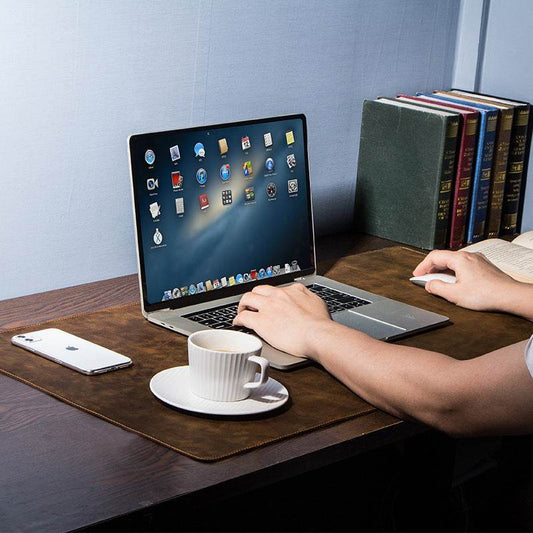 Extra large non-slip computer desk pad - Leather Pad