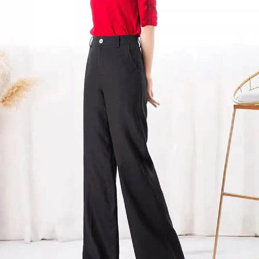 Fashion Summer Casual High waist plain trouser Pants For Women - www.Shopthatapp.com