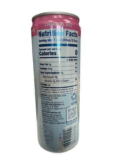 Clearly Canadian Zero Sugar  Country Raspberry Flavour 355ML - Canadian Edition - www.Shopthatapp.com