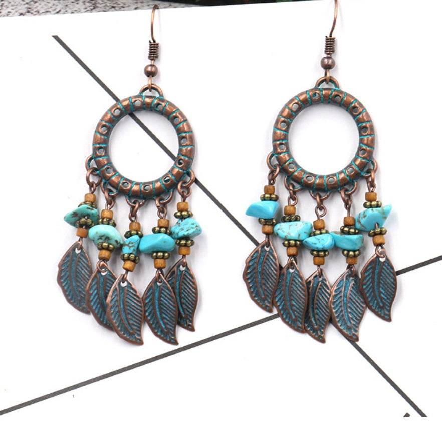 Handmade beaded tassel earrings - www.Shopthatapp.com