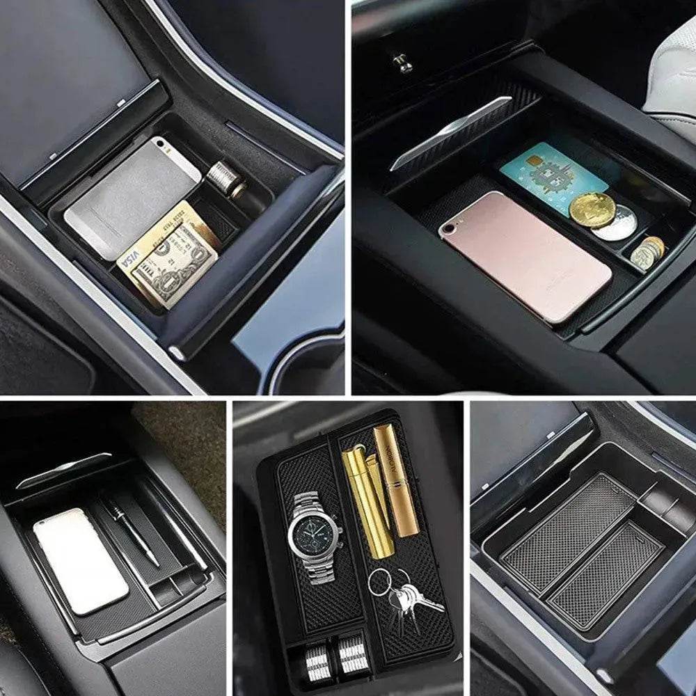 Tesla y center console organizer - www.Shopthatapp.com