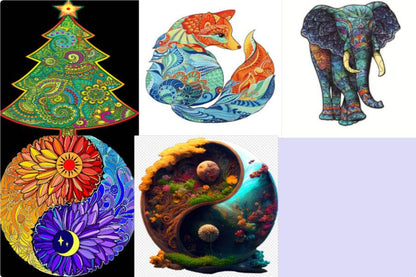 Each Piece Is Animal Shaped Christmas Gift Colorful Elephant Turtle Wooden Jigsaw Puzzles - www.Shopthatapp.com