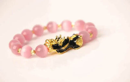3D Gold Plated PiXiu Crystal Beaded Bracelet - www.Shopthatapp.com