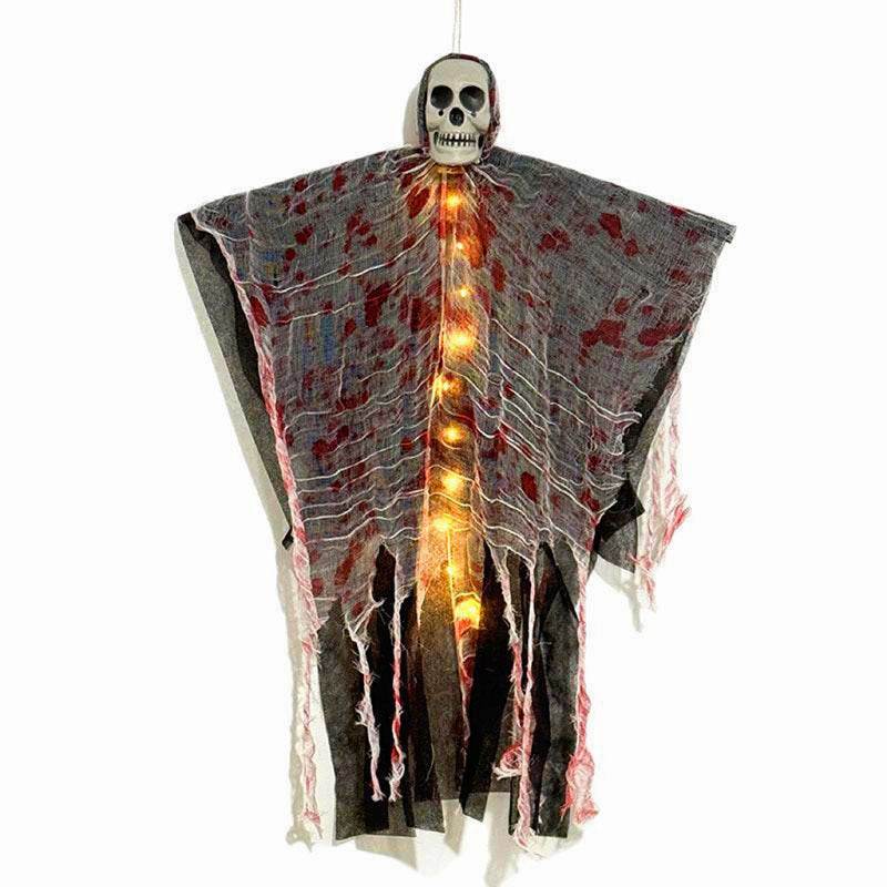 Halloween Decoration Blood-dyed Luminous Skull Hanging Ghost Outdoor Ornaments - www.Shopthatapp.com
