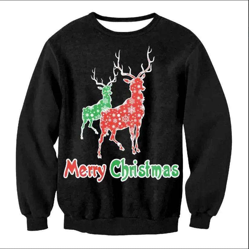 UGLY CHRISTMAS SWEATER Vacation Santa Elf Funny Womens Men Sweaters Tops Autumn Winter Clothing - www.Shopthatapp.com