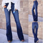 Women's mid-rise trousers bootcut jeans - www.Shopthatapp.com