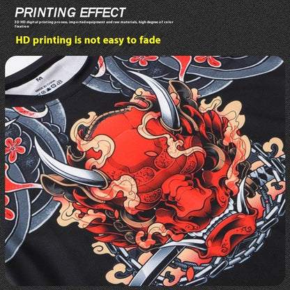 Printed Long Sleeve Fitness Top for Men Exercise Gym shirt - www.Shopthatapp.com