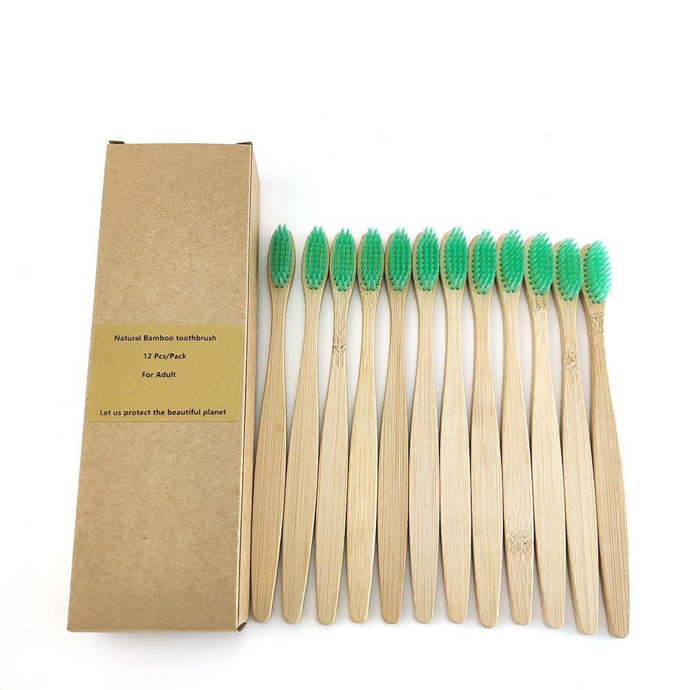 Eco friendly 12 Bamboo toothbrushes - www.Shopthatapp.com