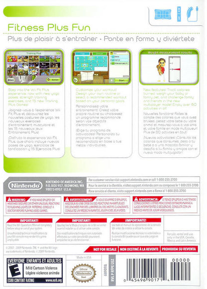 Wii Fit Plus ( Wii balance board not includes but required ) (usagé) - www.Shopthatapp.com