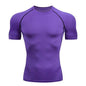 Solid color quick-drying bottoming short sleeve fitness t-shirt top - www.Shopthatapp.com