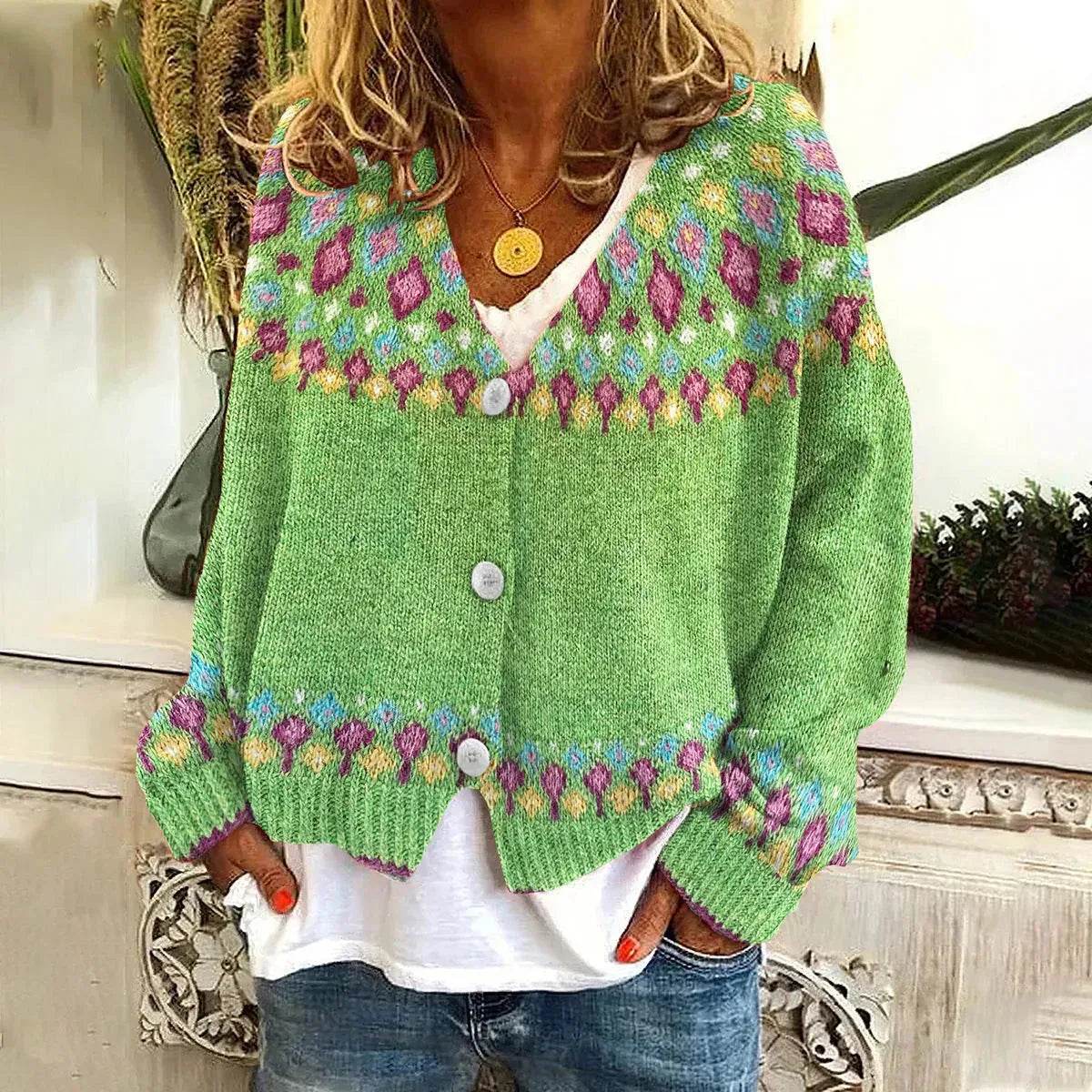 Christmas Abstract Printing Casual Cloak Coat Cardigan Sweater - www.Shopthatapp.com