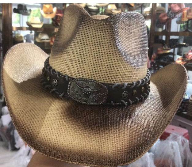 Summer Outdoor Ethnic Style Felt and Straw Cowboy Hat - www.Shopthatapp.com