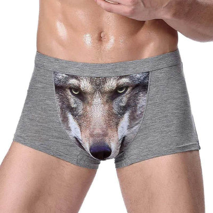 Printed Wolf Head Big Bird  Men's Boxer Briefs Underwear - www.Shopthatapp.com