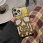 Luxury 3D Skull Metallic Glossy Gothic Phone Case compatible wit Apple - www.Shopthatapp.com