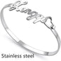 Customized Name Bracelet Personalized Custom Bangles Stainless Steel Jewelry - www.Shopthatapp.com