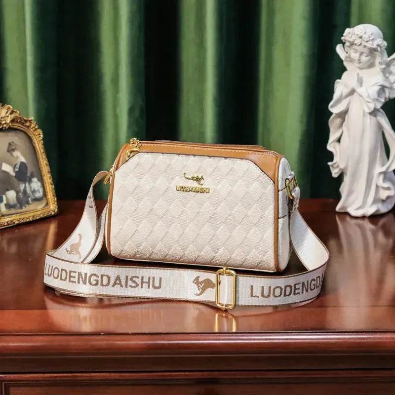 Women's Rhombus Leather Fashion Shoulder Messenger crossbody Bag - www.Shopthatapp.com