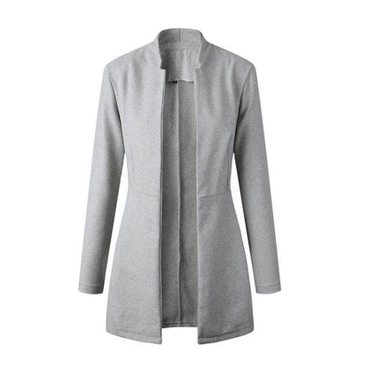 jacket blazer Women for Work white Fashion Formal female - www.Shopthatapp.com