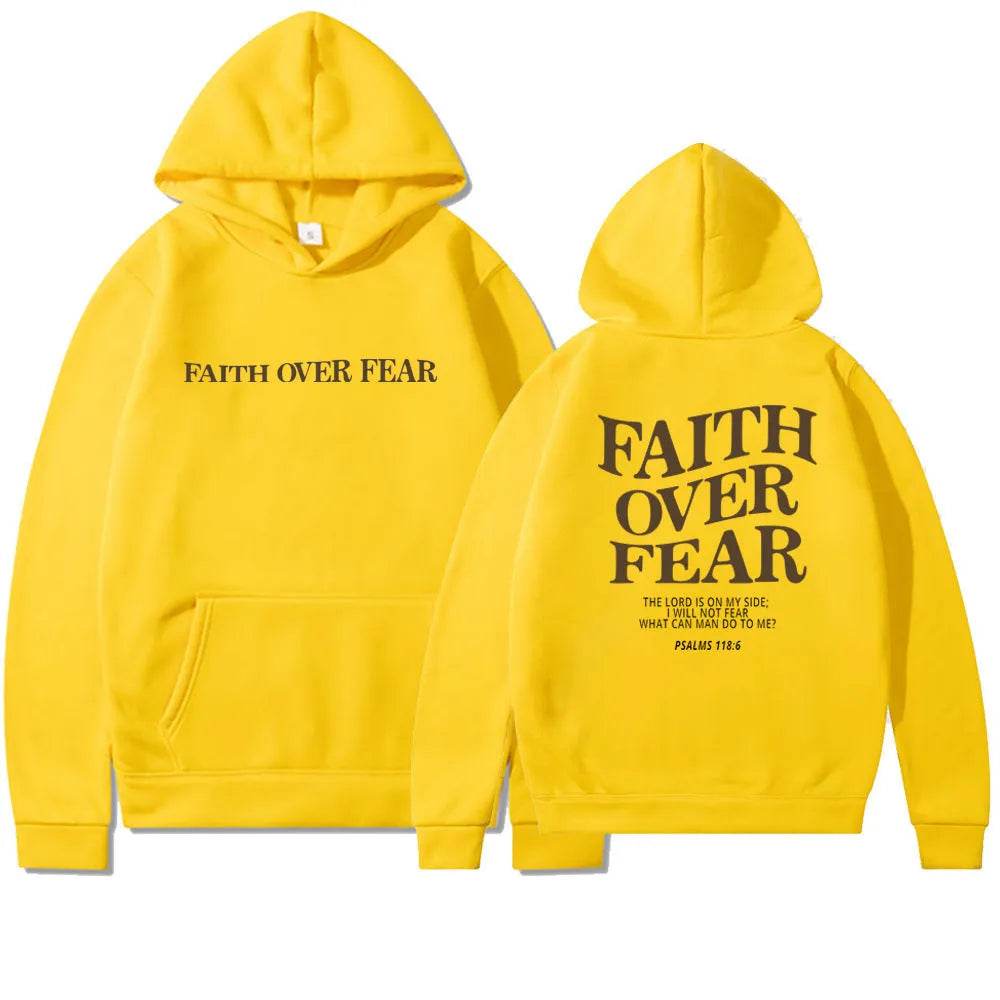 New Hoodie Faith Fear Men's And Women's Printed Sweatshirt’s - www.Shopthatapp.com