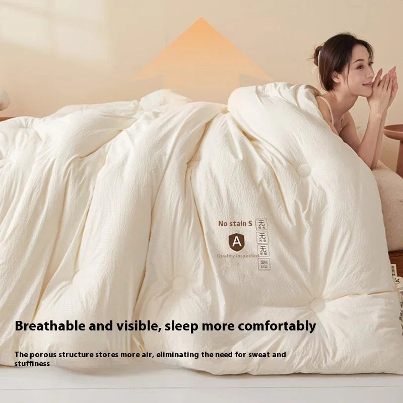 Comfortable Soybean Cellucotton Single Double Duvet Airable Cover Lunch Break Spring Summer Thin Quilt Duvet Insert - www.Shopthatapp.com