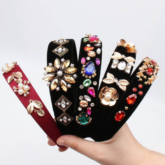 Headband Pearl Rhinestone Hair Accessories - www.Shopthatapp.com