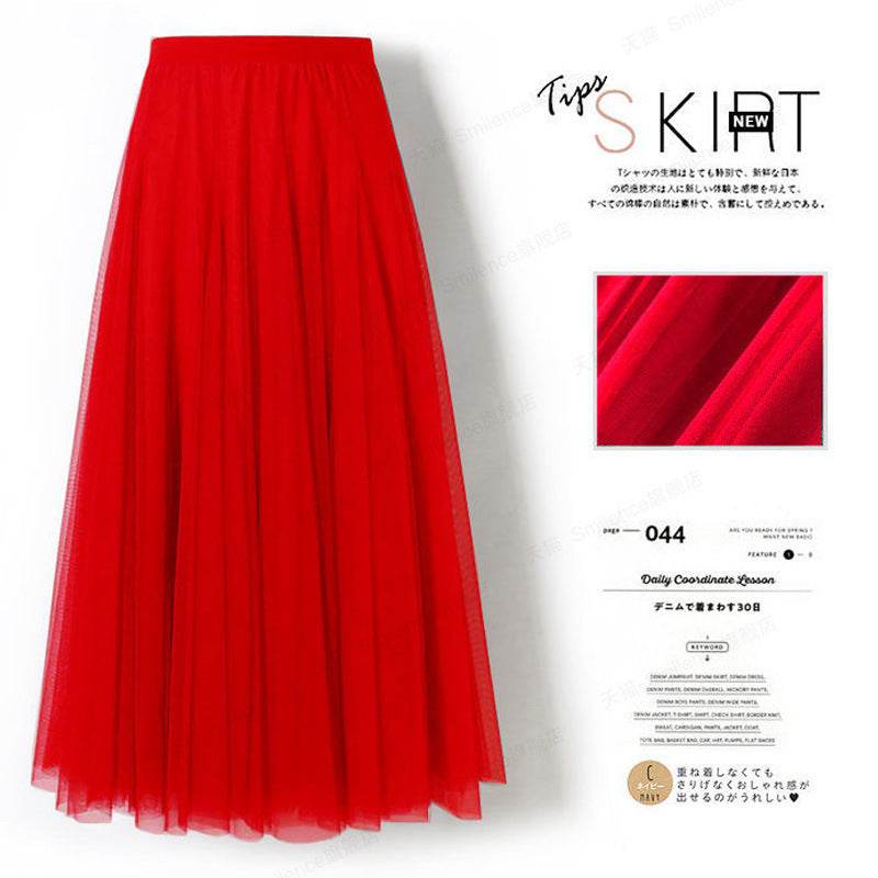 Pleated Mesh Midi Skirt – Women's Prairie Swing Skirt - www.Shopthatapp.com