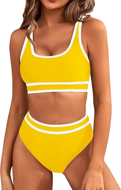 Bikini Tight-fitting Solid Color Swimsuit For Women - www.Shopthatapp.com