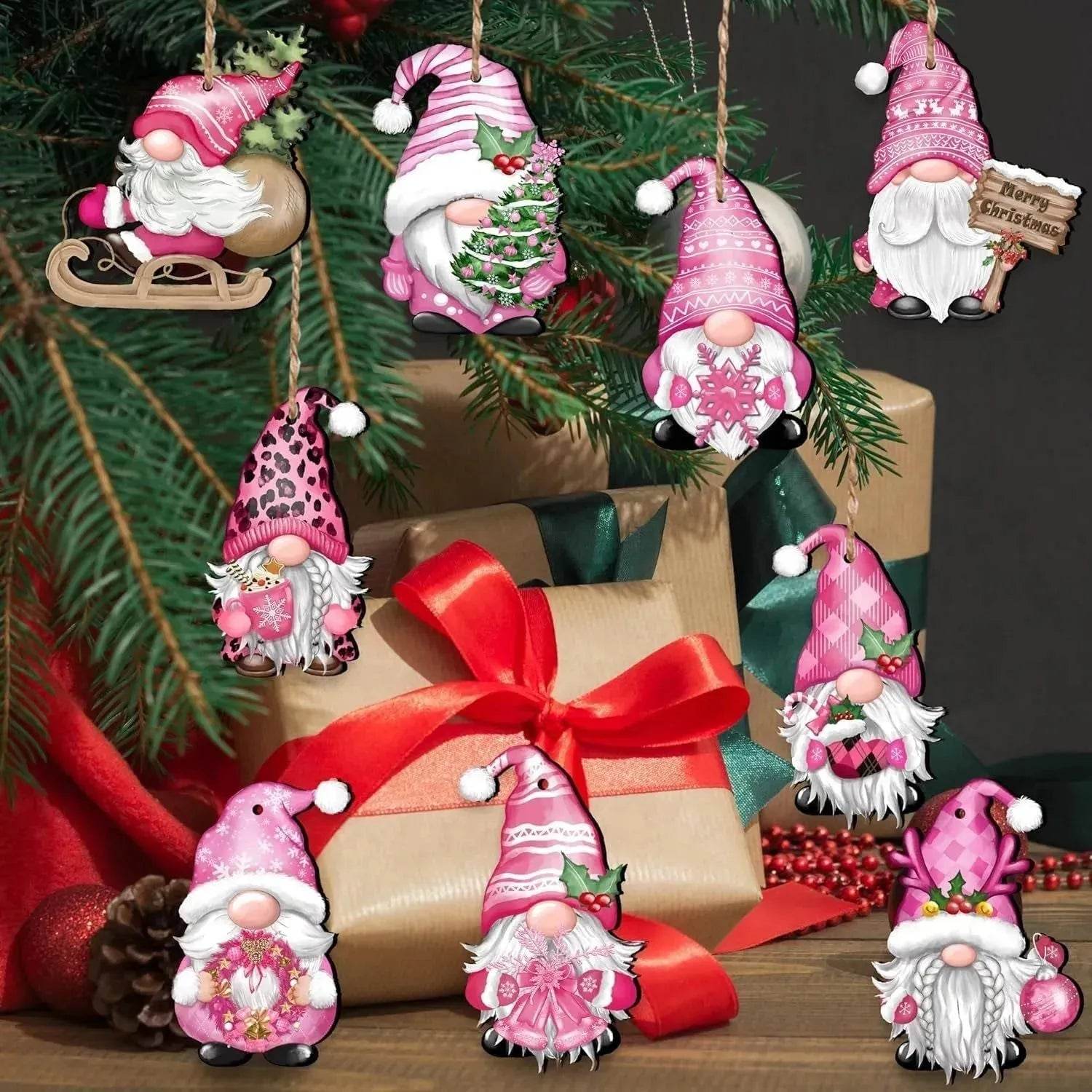 24 PCs Christmas Wooden Hanging Ornaments - www.Shopthatapp.com