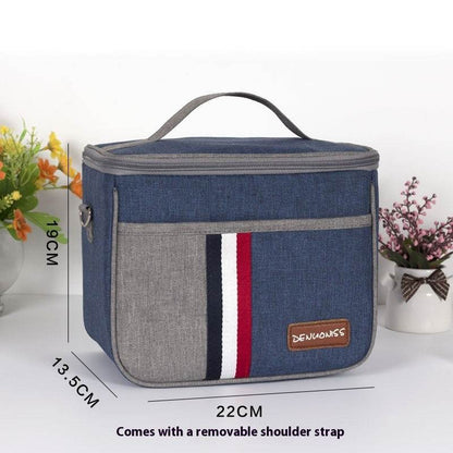 Women Fashion Thermal Insulated Denim Work Lunch Bag - www.Shopthatapp.com