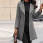Winter Single-Breasted Slim-Fit Lapel Coat business office work coat for women - www.Shopthatapp.com