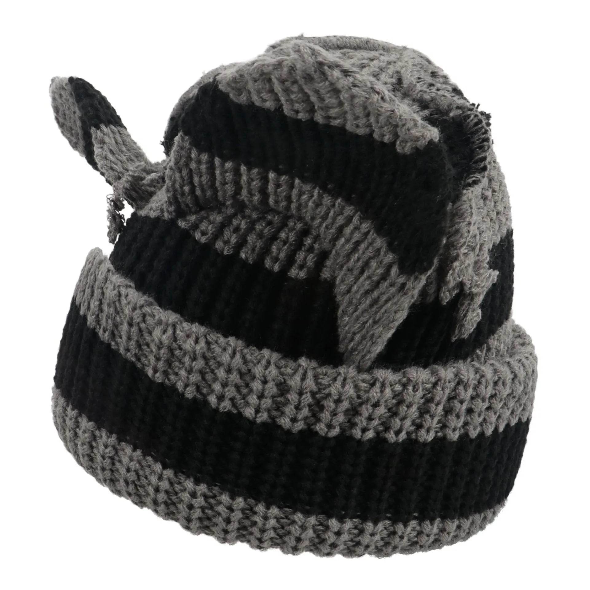 Devil Ears Thickened All Acrylic Knitted Beanie Hat - www.Shopthatapp.com