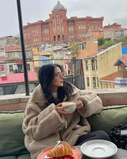 New Fashion Loose Anti-cashmere Hooded Zipper Huge Fleece Winter Jacket - www.Shopthatapp.com