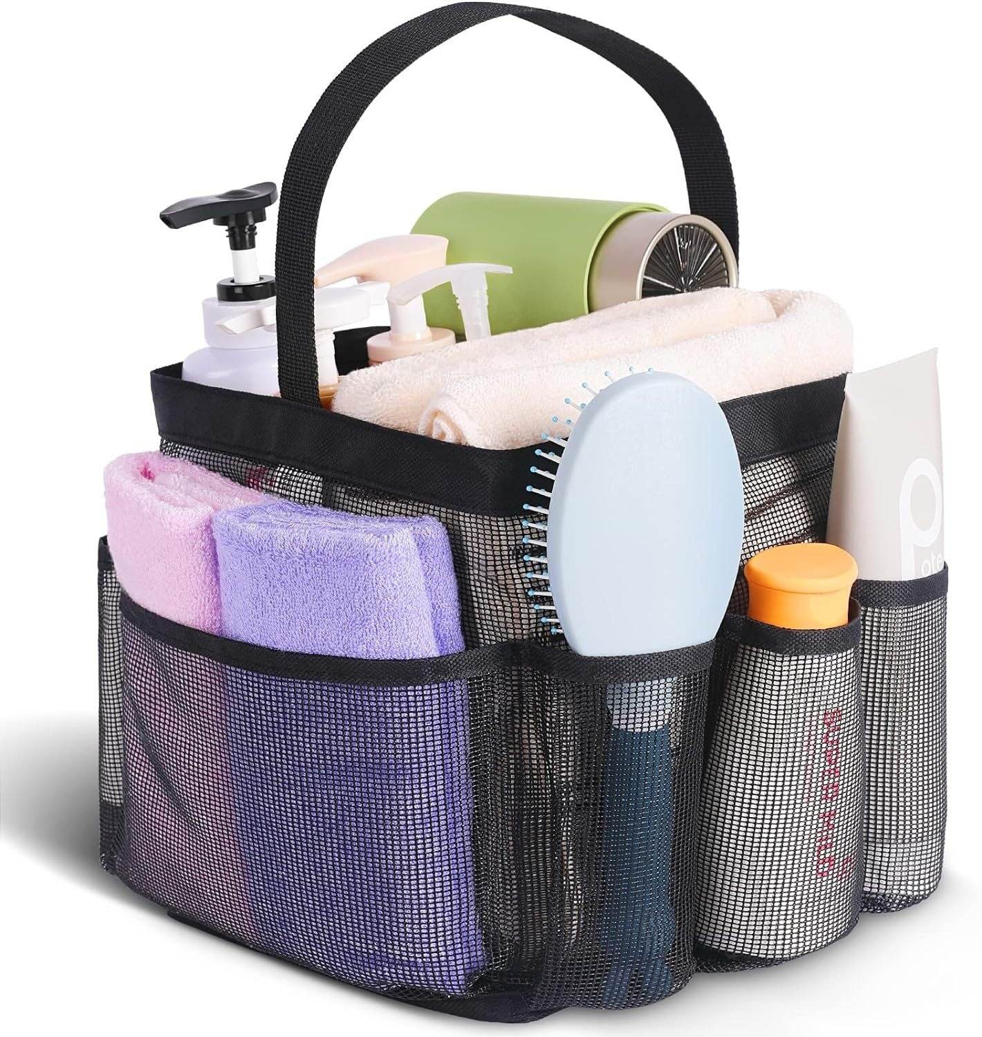 Beach Mesh Toiletry Bag Buggy Bag Handbag 8 Mesh Pockets - www.Shopthatapp.com