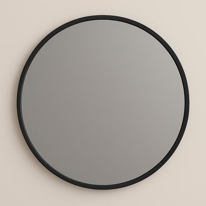 Round Vanity Mirror – Black, Gold, Nickel | 24" & 32" Metal Frame - www.Shopthatapp.com