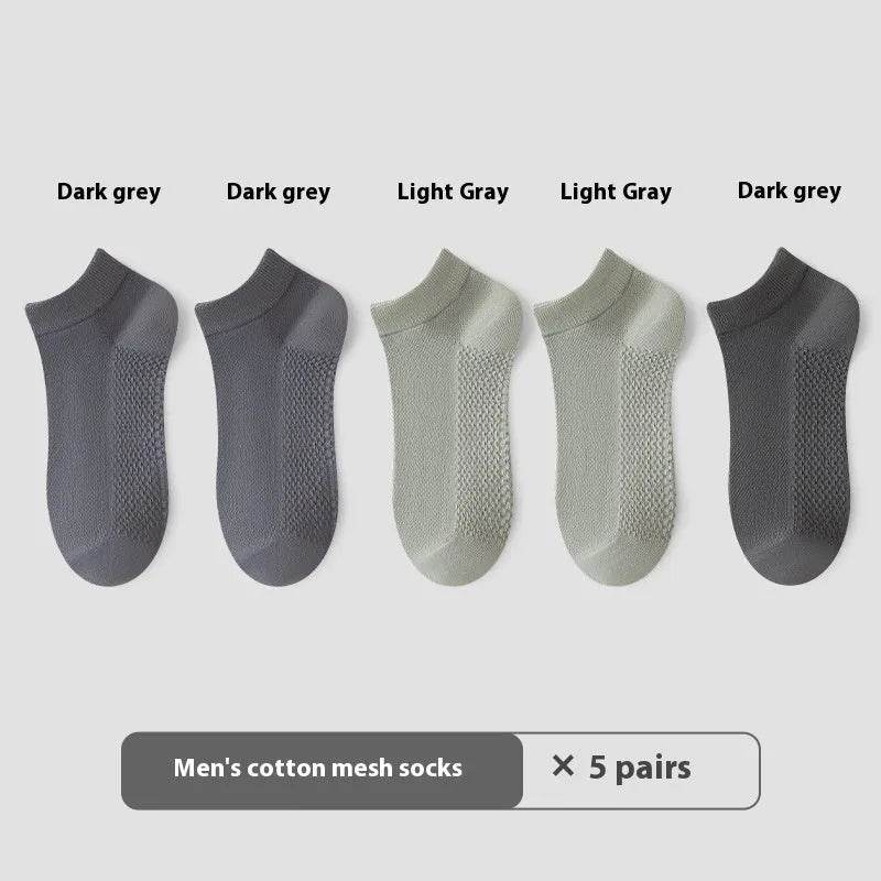 Cotton Anti-Pilling Ankle socks absorbing Invisible Tight Mesh Boat Socks - www.Shopthatapp.com
