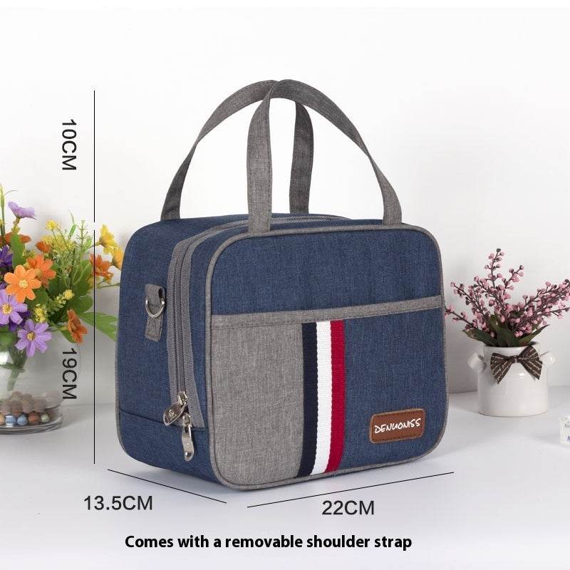 Women Fashion Thermal Insulated Denim Work Lunch Bag - www.Shopthatapp.com