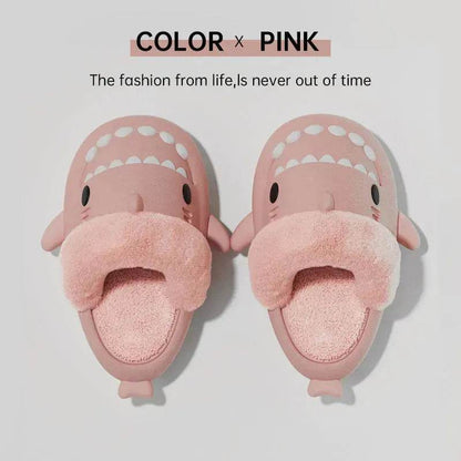 Winter Shark Slippers Detachable Warm Fuzzy Slippers Bedroom House Shoes Women - www.Shopthatapp.com