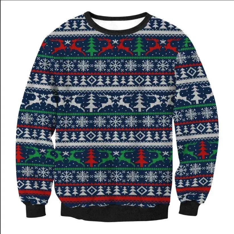 UGLY CHRISTMAS SWEATER Vacation Santa Elf Funny Womens Men Sweaters Tops Autumn Winter Clothing - www.Shopthatapp.com